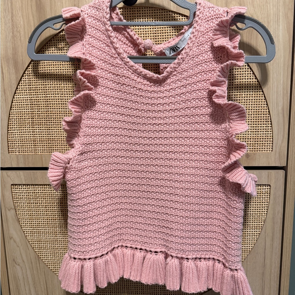Zara Soft Pink Knit Top